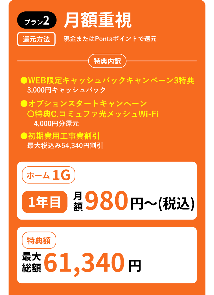 ブラン 月額重視